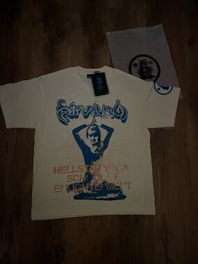 Hellstar Tee - Cream/Blue